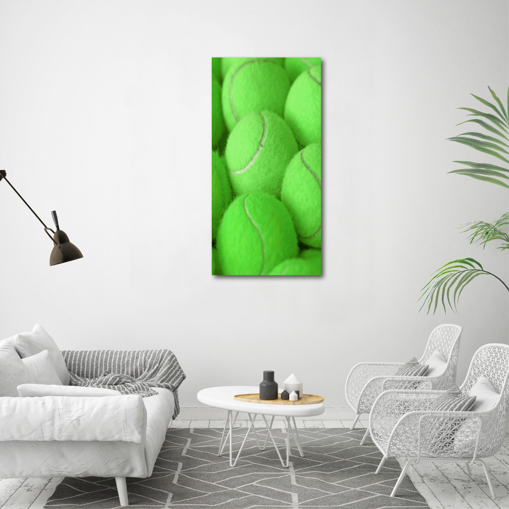 Wall art on glass Tennis balls