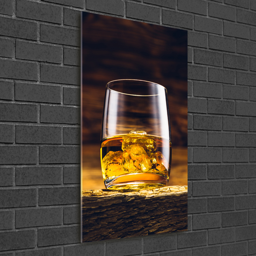 Wall art on glass Bourbon in a glass