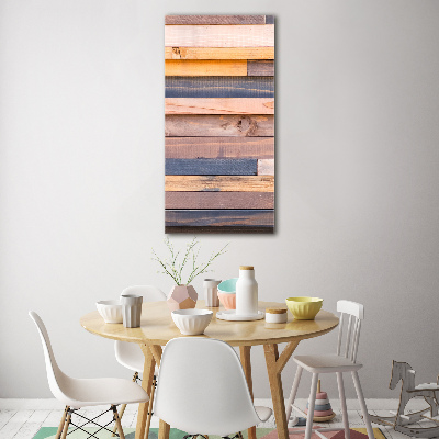 Printed glass wall art Wooden wall