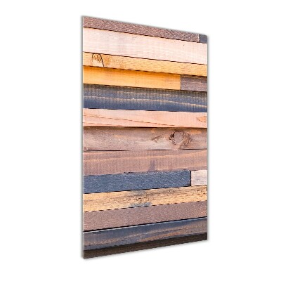 Printed glass wall art Wooden wall