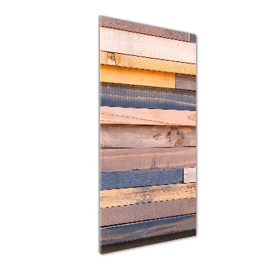 Printed glass wall art Wooden wall