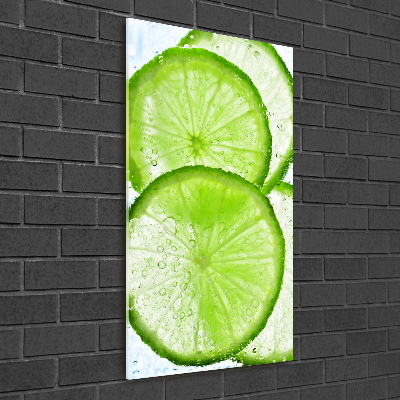 Print on a a glass Lime underwater