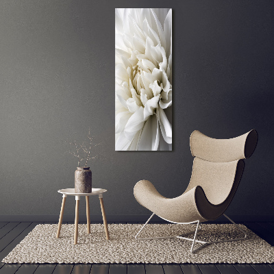 Wall art on glass White Dalia