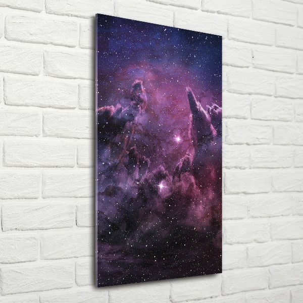 Printed glass wall art Nebula