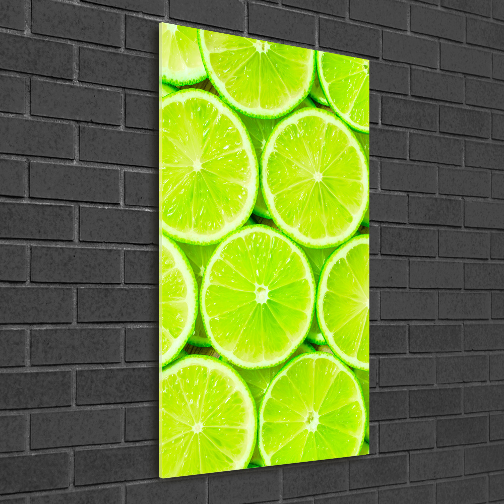 Wall art on glass Lime