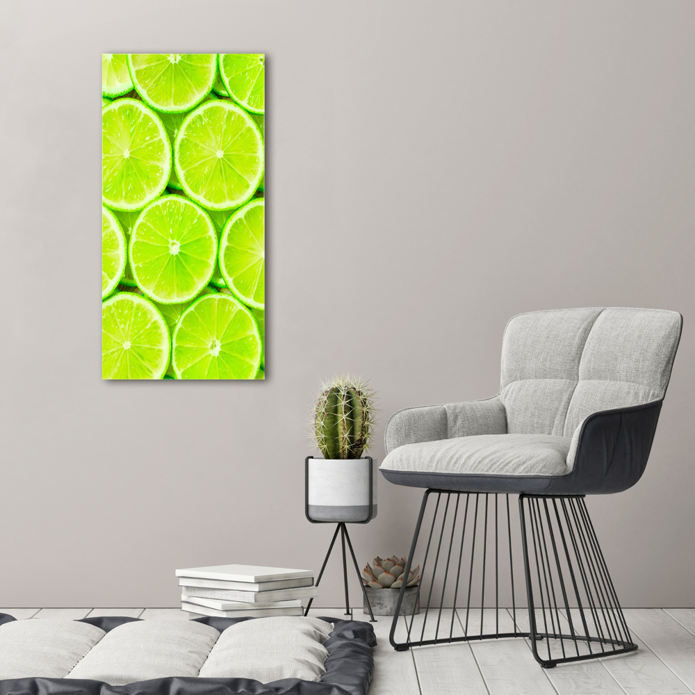 Wall art on glass Lime