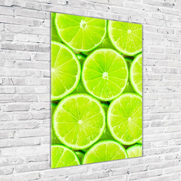 Wall art on glass Lime