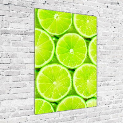 Wall art on glass Lime