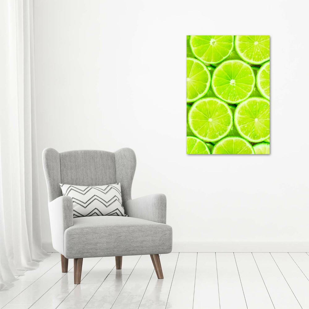 Wall art on glass Lime