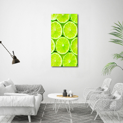 Wall art on glass Lime