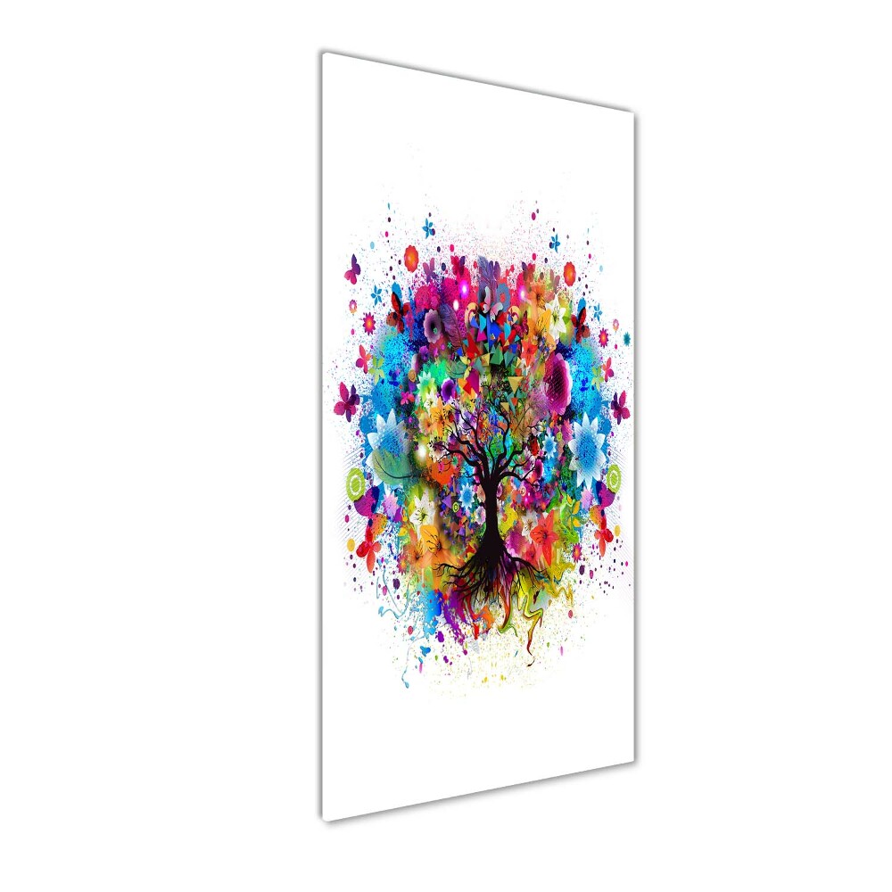 Photo printed on glass Abstract tree