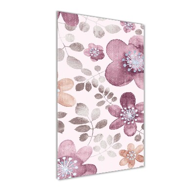 Wall art on glass Floral pattern