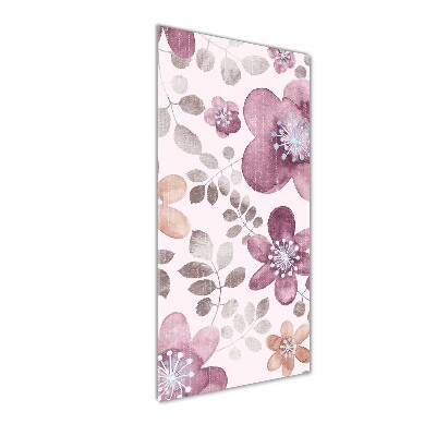 Wall art on glass Floral pattern