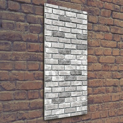 Photo printed on glass Brick wall