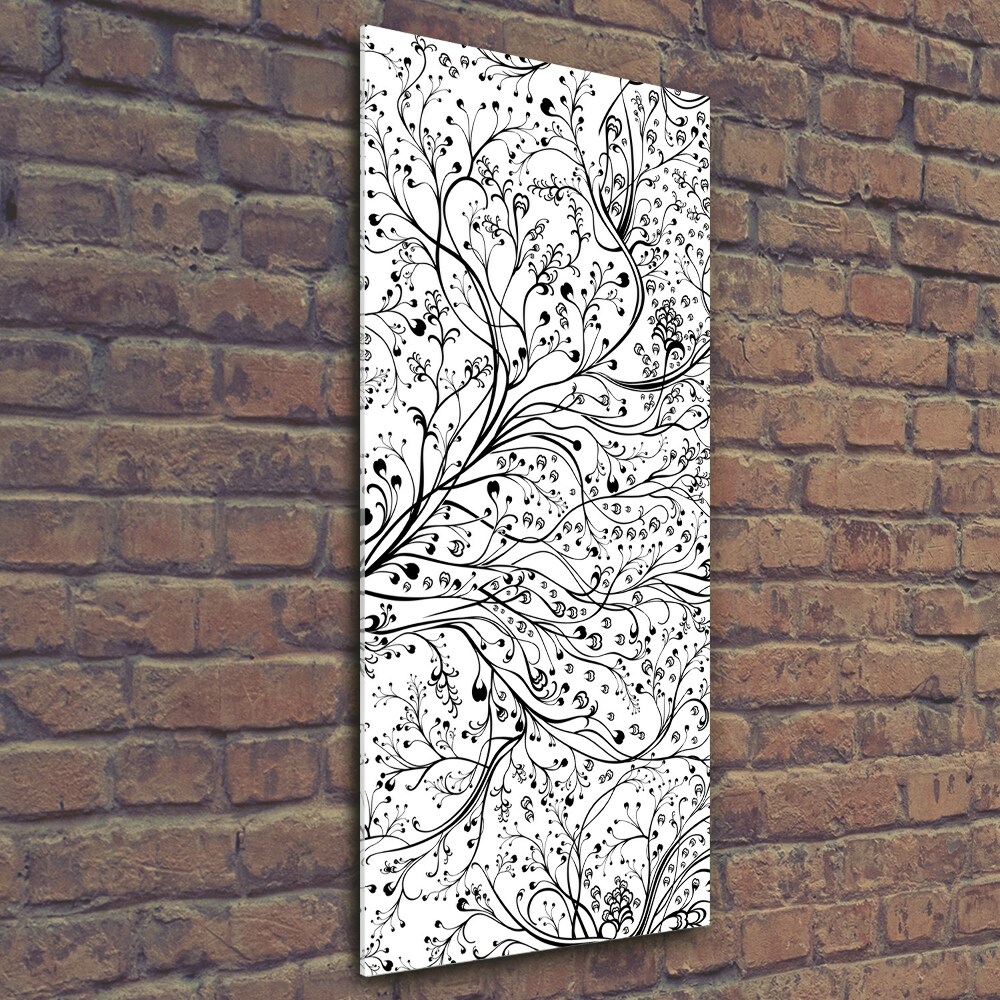 Glass wall art Twigs