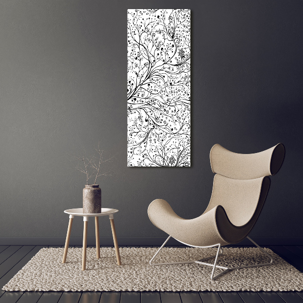 Glass wall art Twigs