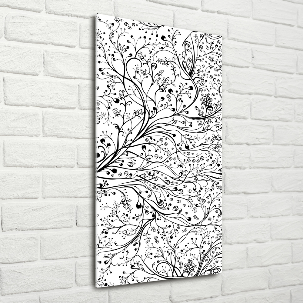 Glass wall art Twigs