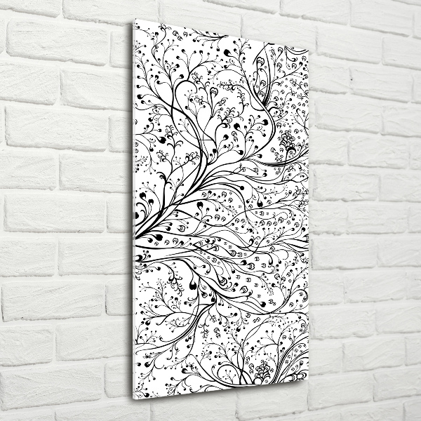 Glass wall art Twigs