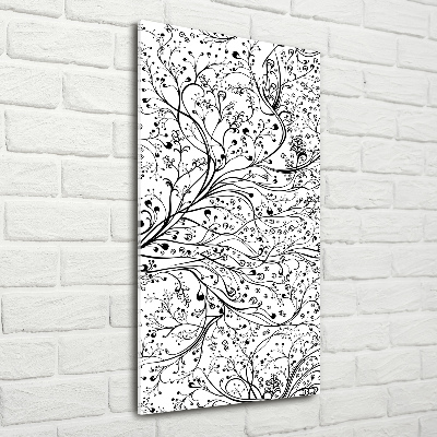 Glass wall art Twigs