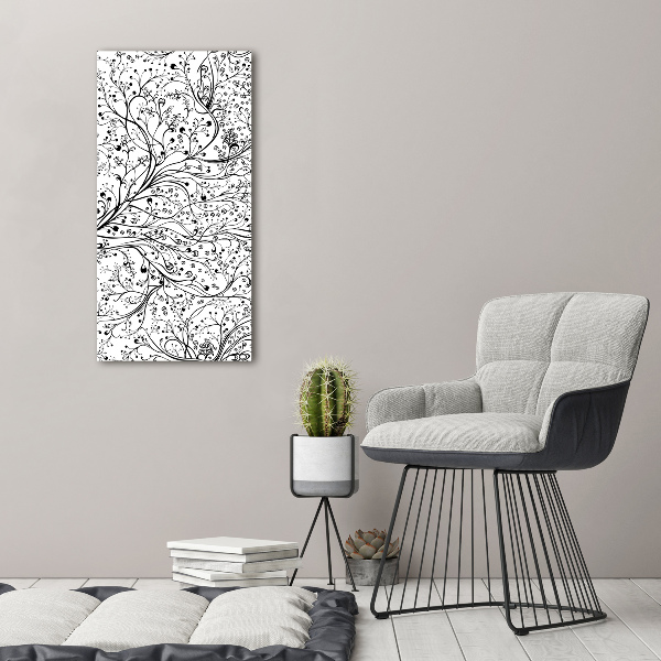 Glass wall art Twigs