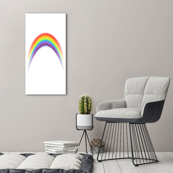 Glass wall art Rainbow