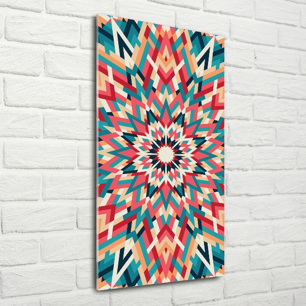 Printed glass wall art Kaleidoscope