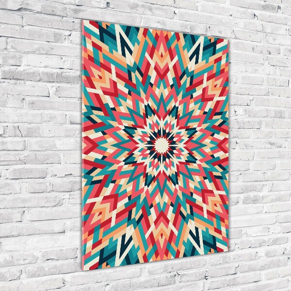 Printed glass wall art Kaleidoscope