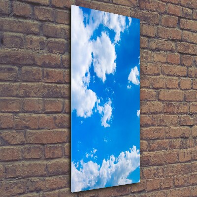 Glass wall art Clouds in the sky