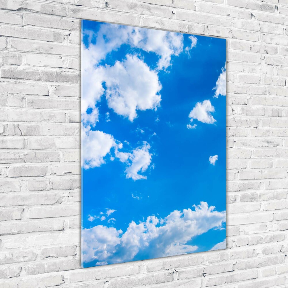 Glass wall art Clouds in the sky