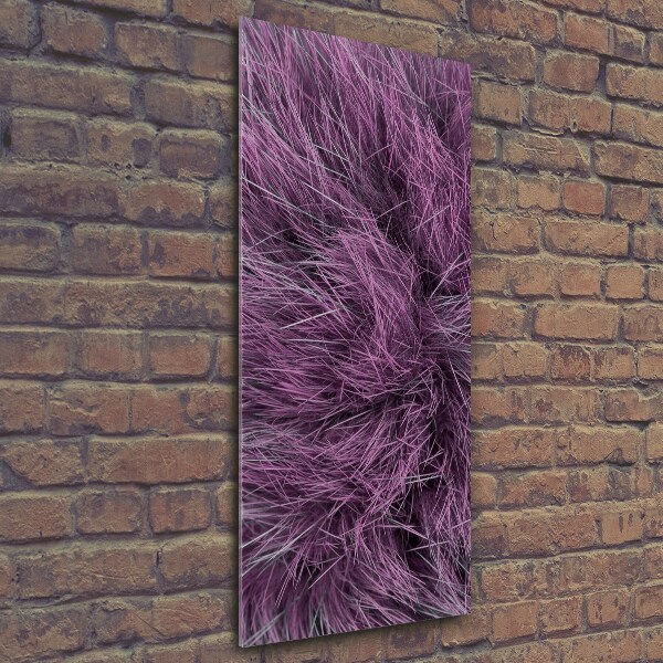 Wall art on glass Pink fur