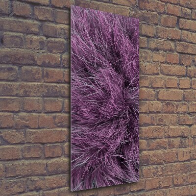 Wall art on glass Pink fur