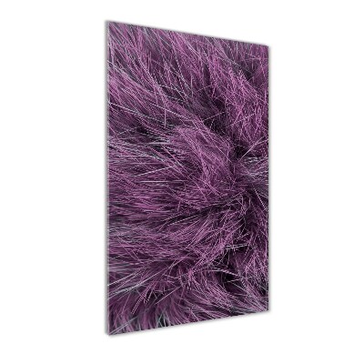 Wall art on glass Pink fur