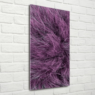 Wall art on glass Pink fur