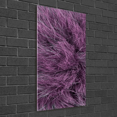 Wall art on glass Pink fur