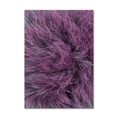 Wall art on glass Pink fur