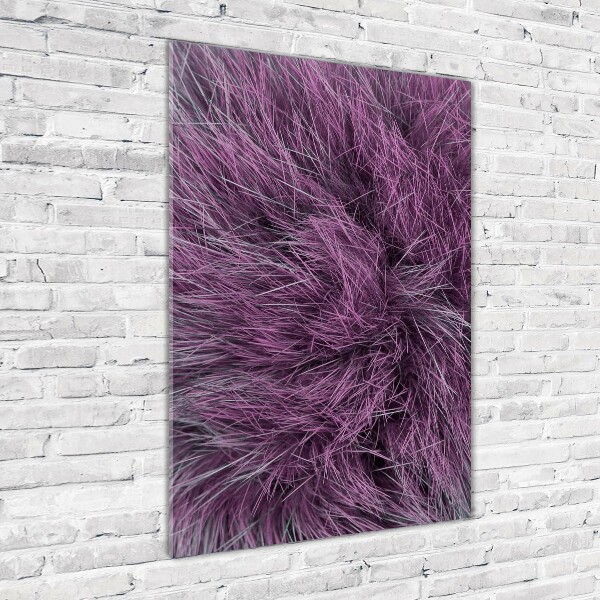 Wall art on glass Pink fur