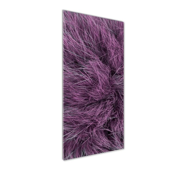 Wall art on glass Pink fur