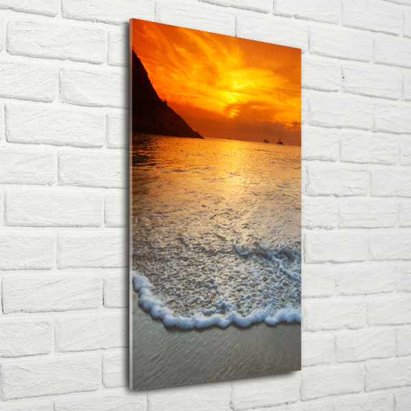 Print on a a glass Sunset