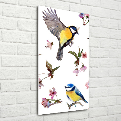 Photo printed on glass Birds and flowers