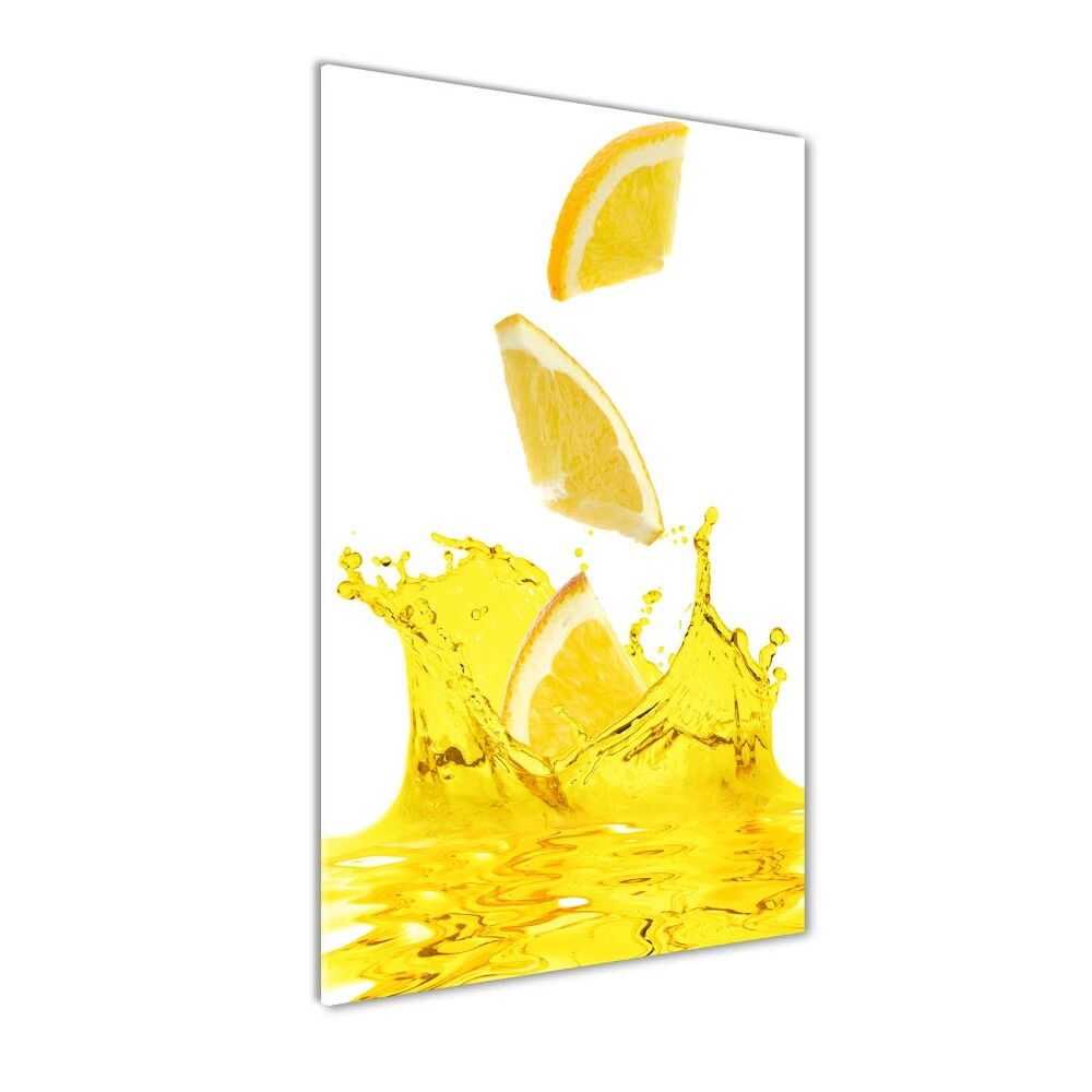 Glass wall art Lemon juice