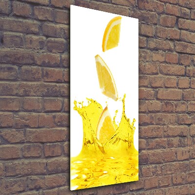 Glass wall art Lemon juice