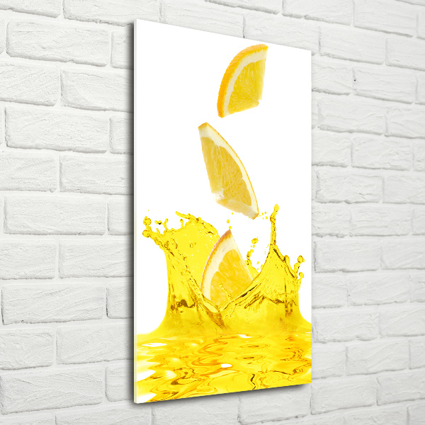 Glass wall art Lemon juice