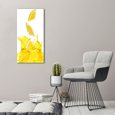 Glass wall art Lemon juice