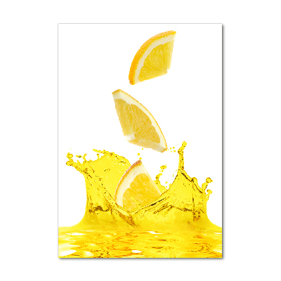 Glass wall art Lemon juice