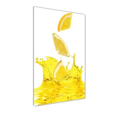 Glass wall art Lemon juice