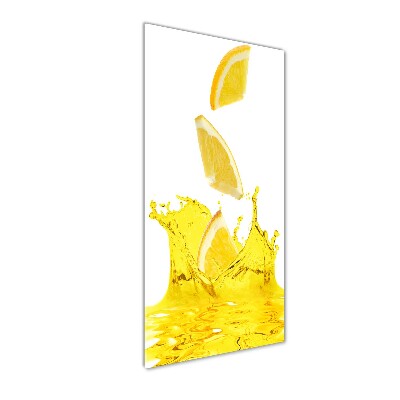 Glass wall art Lemon juice