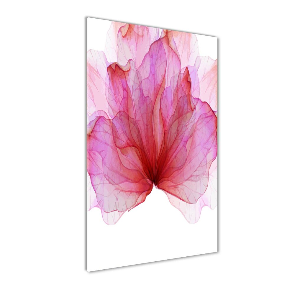 Wall art on glass Pink flower