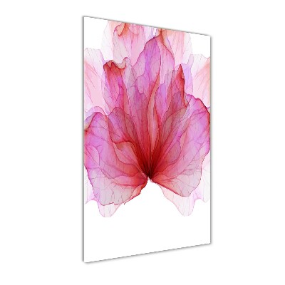 Wall art on glass Pink flower