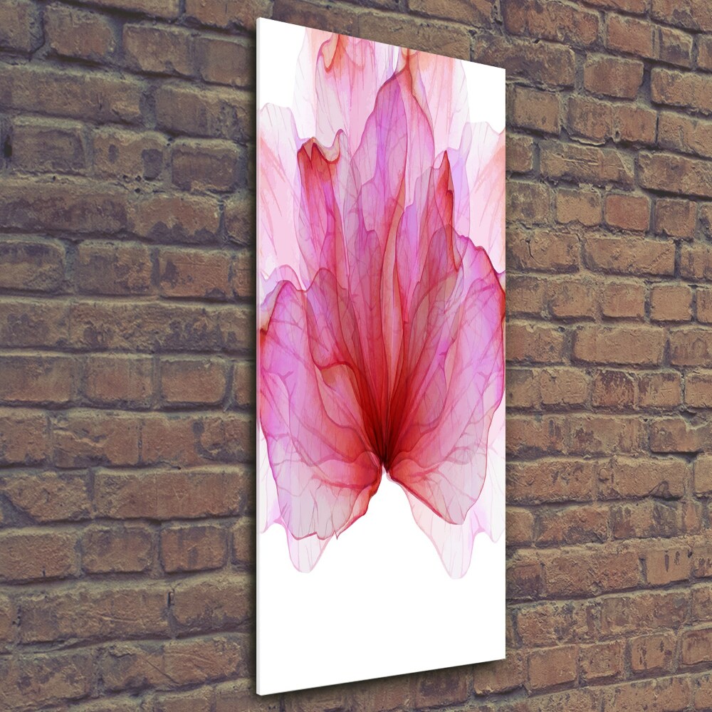 Wall art on glass Pink flower