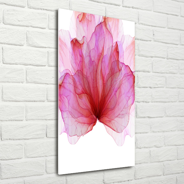 Wall art on glass Pink flower